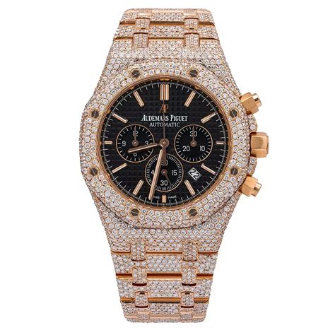 audemars piguet iced out rose gold|audemars piguet rose gold price.